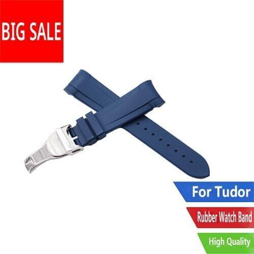 CARLYWET 22mm TOP Quality Blue Red Green Orange White Waterproof Silicone Rubber Watch Band Straps Bracelets For Tudor Black Bay