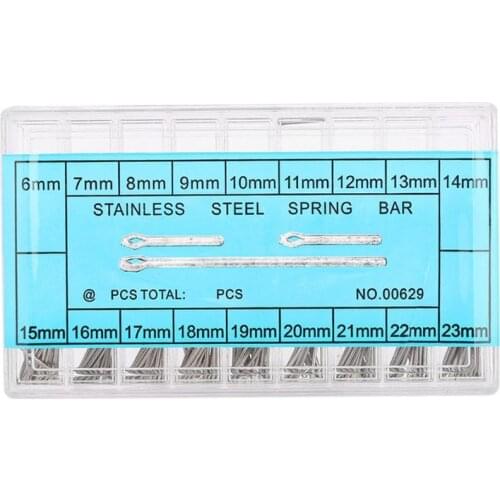 360pcs 6mm-23mm Watch Band Link Cotter Pin Stainless Steel Watch Bracelet Strap Link Pins Cotter Bar Assortment Watch Repair