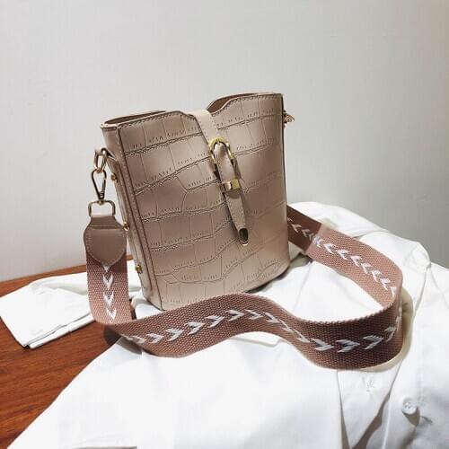 Stone Messenger Bag Fashion One-shoulder Bucket Bag Luxury Handbag Female Bag Designer Korean Version of The Multi-functional PU