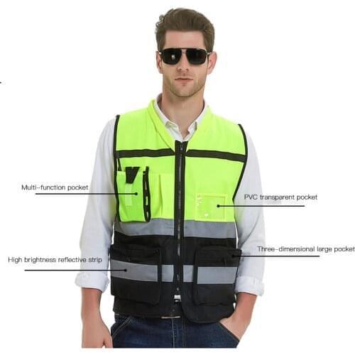 Jacket Reflective Vest motorcycle for safety at work, cycling safety vest, high visibility FOR HONDA YAMAHA KAWASAKI SUZUKI