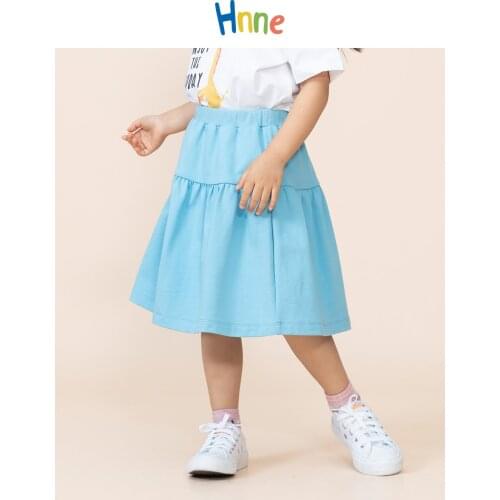 Hnne 2021 Summer New Girls A-line Skirts 100% cotton Cute Short Cute Mini Bubble Skirt Soft Skin-Friendly Bottoms Kids Clothing
