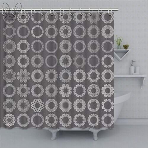Geometric Pattern Shower Curtain Waterproof Shower Curtains for Bathroom Home Decor Polyester Fabric Shower Curtains Sets