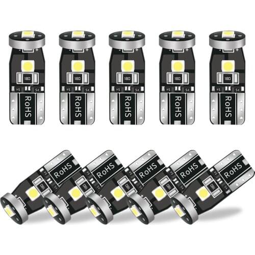 10PCS Car Interior lamp T10 Led Canbus W5w Canbus led bulb 12v 168 194 White Signal Lamp Dome Reading License Plate Light