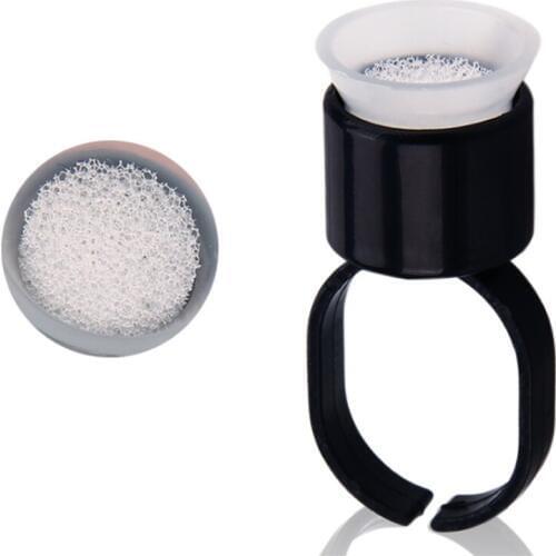100pcsTattoo Supply Ring Cups Tools Microblading Pigment Holder Permanent Makeup Disposable Tattoo Ink Cups With Sponge For Sale