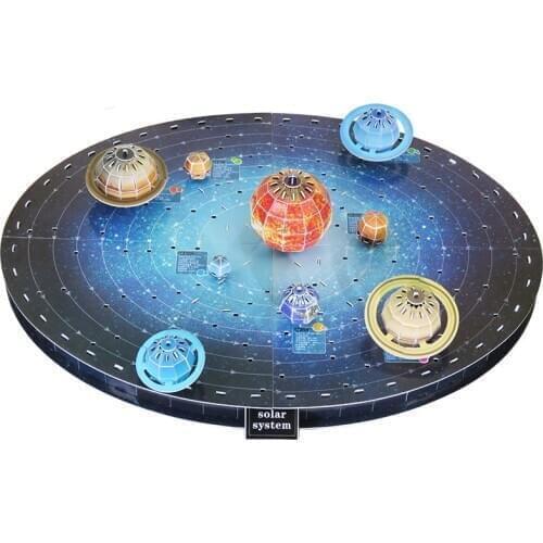 146Pcs 3D Solar System Puzzle Set Planet Board Game Paper DIY Jigsaw Learning & Education Science Toy Kids Birthday Gift