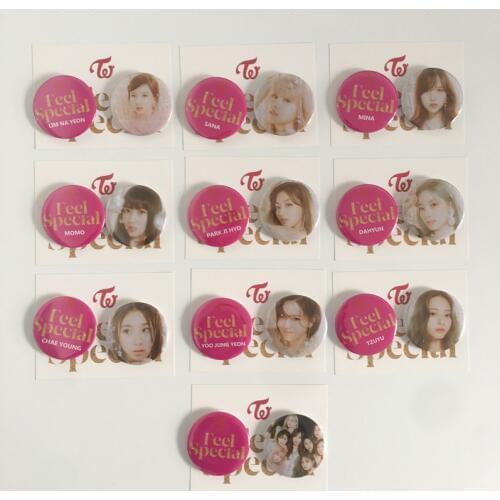 2pcs/set Kpop Twice badge Feel Special Album Brooch HD photo High quality Kpop TWICE supplies