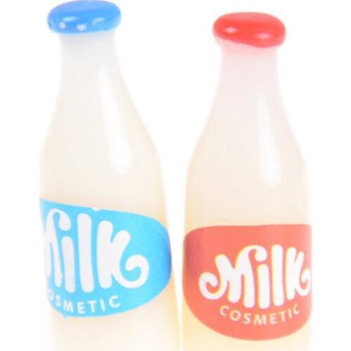 2PCS 2cm Food Milk Bottles Breakfast Dollhouse 1:12 Miniature Kitchen Accessories
