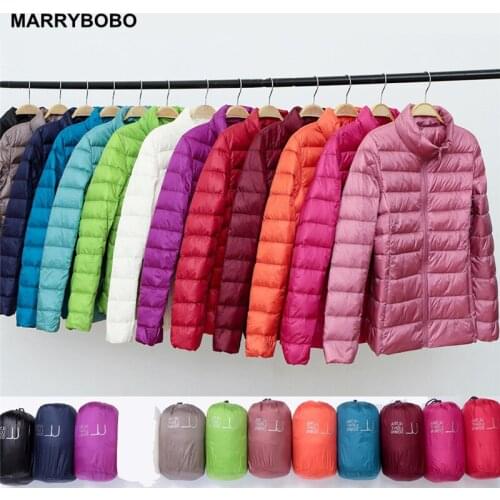 2019 Winter Ultra Light Down Coat Women White Duck Down Jackets Casual Long Sleeve Warm Coat Female Solid Slim Outwear Tops
