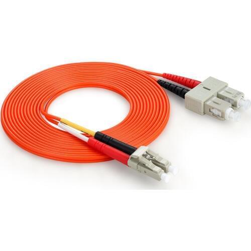 30 Meter LC-SC Fiber Optic Cable MultiMode Duplex Patch Cord OM1 62.5/125 30M