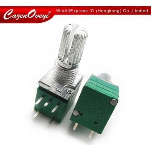 5pcs/lot RV097NS 1K 5K 10K 20K 50K 100K 500K with a switch audio 5pin shaft 15mm amplifier sealing potentiometer In Stock