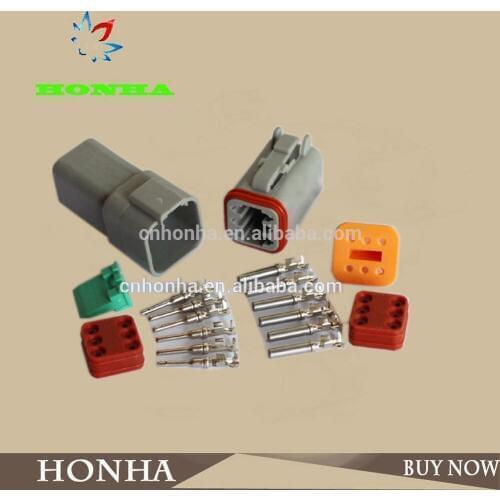 6pin auto wire harness electric male and female connector DT04-6P DT06-6S