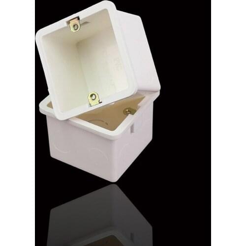 4pcs 86 Type Wiring Box 50mm Cassette Wall Mount Switch Dark Box PVC Flame-retardant Junction Bottom Box