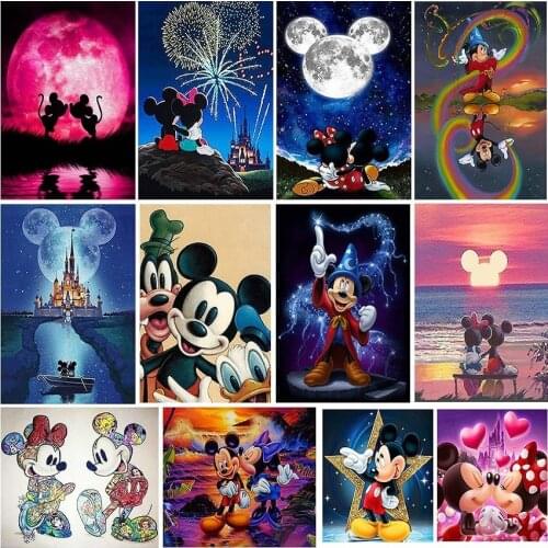 Disney Full Square/Round Drill 5D DIY Diamond Painting Mickey Mouse Series Embroidery Cross Stitch 3D Handmade Home Decor Gift
