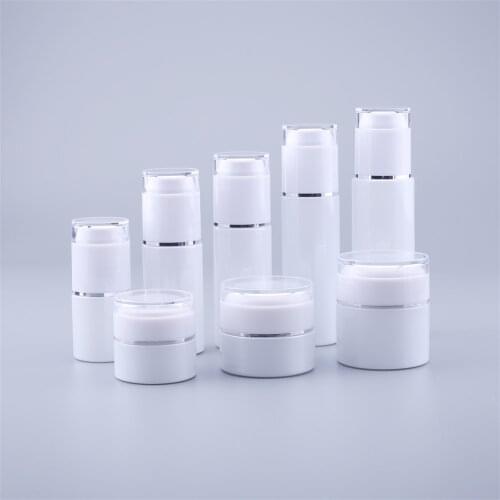 White Glass emulsion Refillable Ointment Bottles Empty Cosmetic Jar Pot Eye Shadow Face Cream Container 6pcs