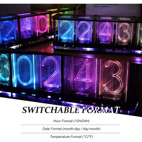 DS3231 Digital LED Alarm Clock Kit 6-Digit Large Bold Font Display Electronic Clock Bulk Music Spectrum Display Clock Module