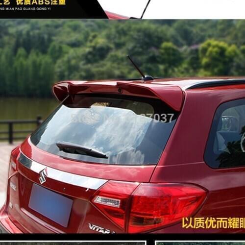 For Vitara Rear wing Spoilers 2015-2018 ABS Plastic Rear Roof Spoiler Wing Trunk Lip Boot Cover Car Styling