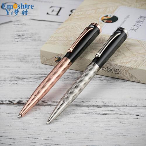 Emoshire Simple Metal Ballpoint Pen Writing Signing Student Stationery School Office Supply 0.5mm Refill Roller Ball Pen P480