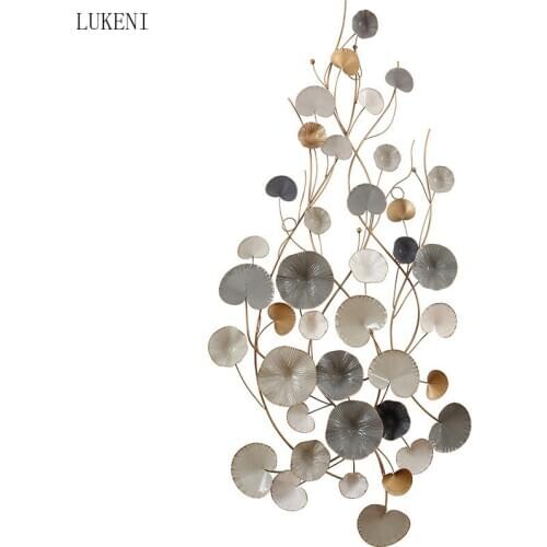 European Style Wrought Iron Wall Decorations Entrance Aisle Wall Decoration Creative Modern Light Luxury Restaurant Pendant