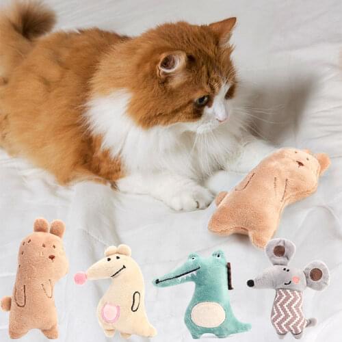 Pet Cat Toy Cute Plush Animal for Kitten Mint Teaser Play Interactive Toys Chewing Agility Training Dog Toys Pet Supplies