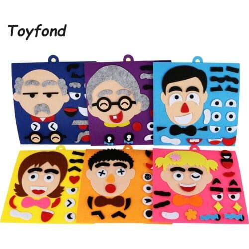 30CM DIY Emotion Change Puzzle Toys Facial Expression Kids Learning Educational Toy Children Funny Ability Set Gift