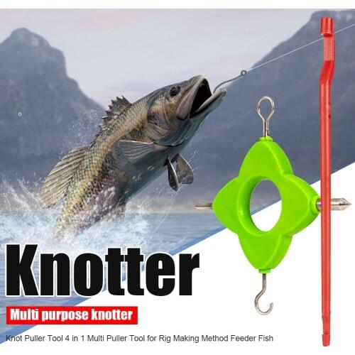 Carp Fishing Line Knotting for Carp Rig Feeder Fishing Tackle Nippers Quick Knot Tying Tool 4 in 1 Puller Tool