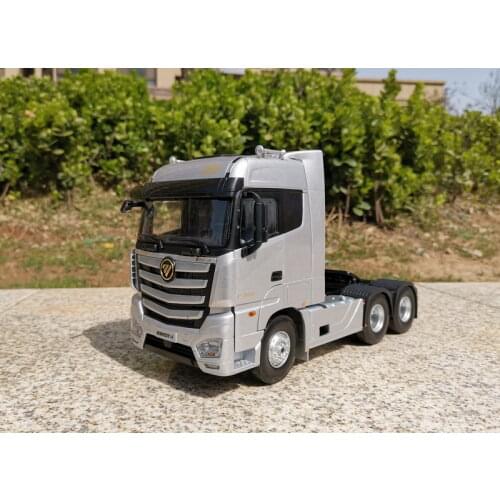 Collectible Alloy Model 1:24 Scale Foton Daimler Auman EST -A Truck Tractor Trailer Vehicles DieCast Toy Model for Decoration