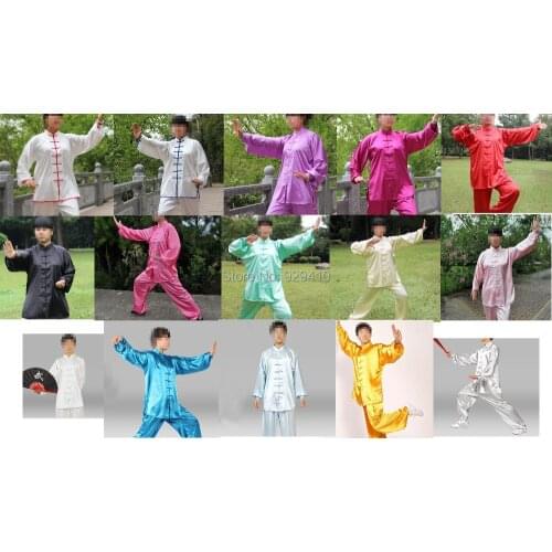 15 colors unisex tai chi clothing sets kung fu suits martial arts uniforms sports practise clothes high quality