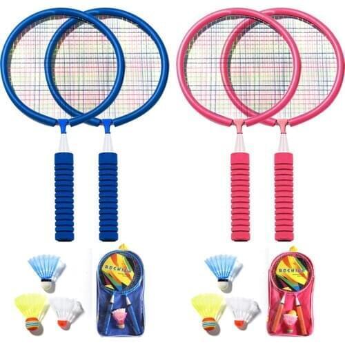 1 Pair Badminton Rackets Set High-quality Strong Durable Lightweight Portable Badminton Set For Kids Indoor Outdoor Game