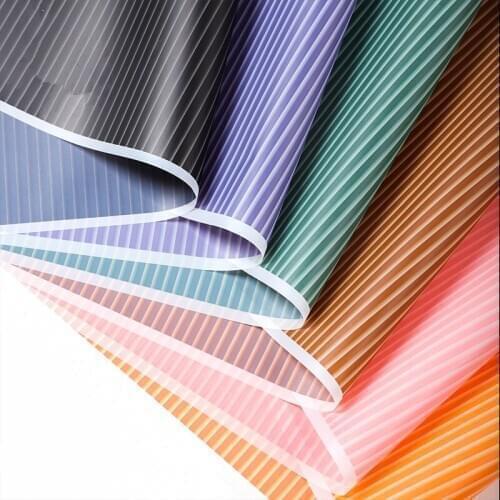 Korean Stirpe Flower Wrapping Paper 20 Sheets 58*58cm Gift Flower Bouquet Wrapping Paper Home Decoration