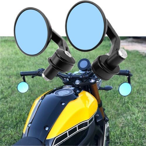 Round 7/8" Handlebar Aluminum Alloy Motocycle Rearview Mirrors Moto Bar End Motor Side Mirrors Motorcycle Cafe Racer Accessories