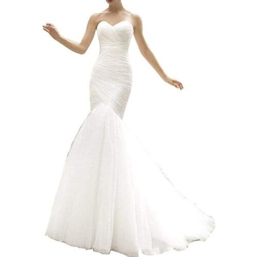Sweetheart Fashion Mermaid Wedding Dress Slim Lace-up wedding dress