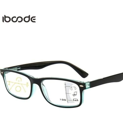 Iboode Progressive Multifocal Reading Glasses Men Women Anti Blue Light Near Far Sight Spectacles Hyperopia Diopter +1.0 1.5 2.0