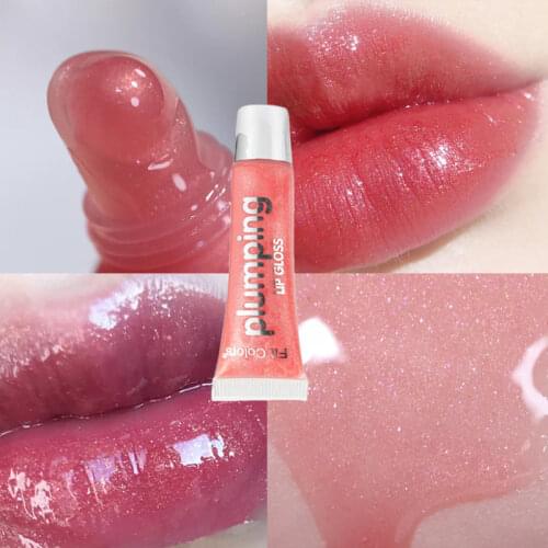 Plump Lip Oil Makeup Crystal Liquid Lips Waterproof Long Lasting Lipstick Moisturizer Shining Diamond Shimmer Glitter Lip Gloss
