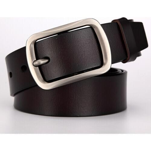 High Quality Mens Belt Male Genuine Leather Strap Belts Luxury Design Metal Pin Buckle Casual Vintage Jeans Belts