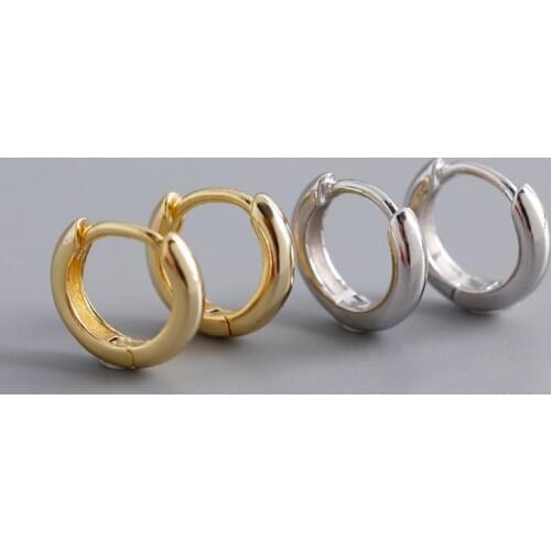 XIYANIKE 925 Sterling Silver New Round Glossy Circle Hoop Earring Female Wholesale Retro Fashion Exquisite Handmade Jewelry
