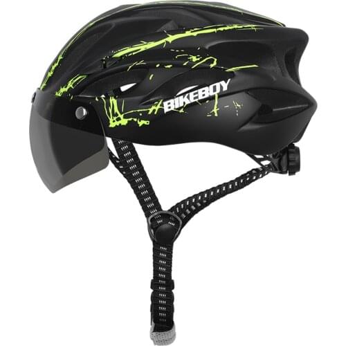 Hirigin Integrally-molded Bicycle Helmet with Goggles 2021 New Breathable Mountain Bike Helmet for Outdoor Cycling