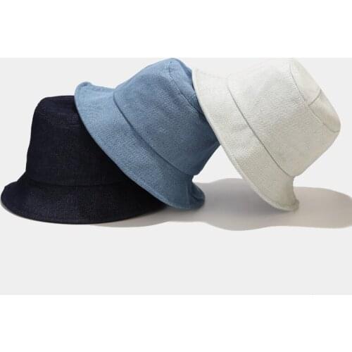 Bucket Hat Women Summer Sun Beach Men Jeans Fabric Autumn Holiday Accessory For Teenagers