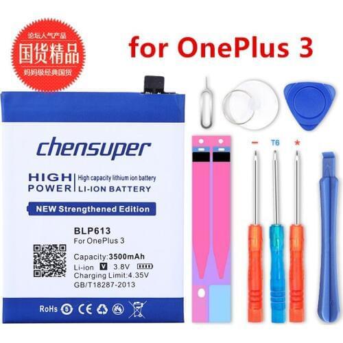 Chensuper 3500mAh High Quality Battery BLP613 Replacement Battery for OnePlus 3 One Plus 3+ Tracking Number