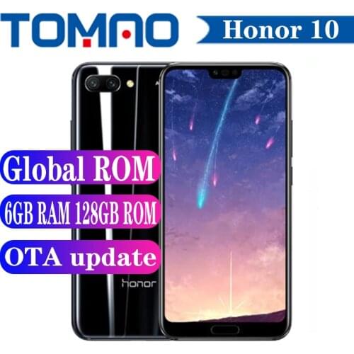 Honor 10 honor10 cellphone Kirin 970 Octa Core 5.84 inch 2280x1080p Android 8.1 SmartPhone 4*Camera 24MP 3400mAh QuickCharge NFC
