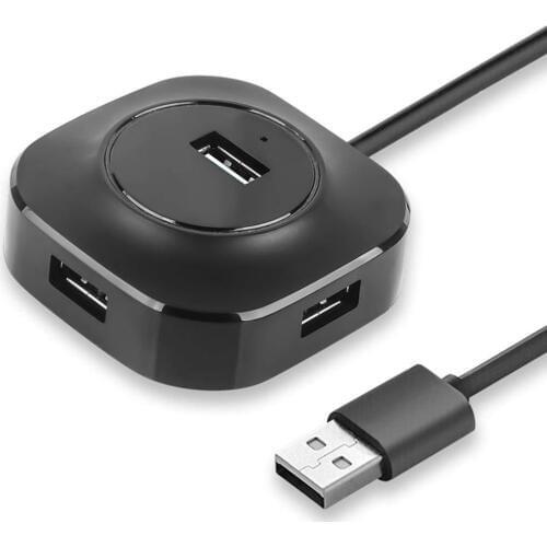 USB 2.0 Hub 4 Ports, USB Hub Splitter Portable Super Speed Compatible for Notebook Computer