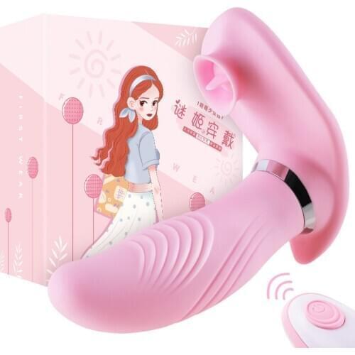 Wireless Remote Control dido 10 Speed Strap on Licking Clitoris Stimulator G-spot Vibrator Vibrating Panties Sex Toys For Women