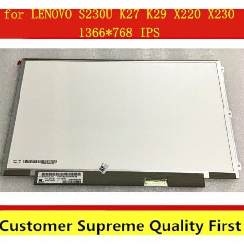 New Screen Replacement for LENOVO S230U K27 K29 X220 X230 HD 1366x768 IPS Matte LCD LED Display with Tools