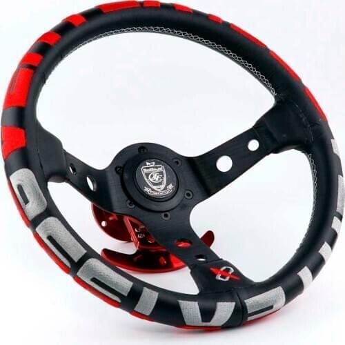 Vertex 1996 13inch Genuine Leather Embroidery Drift Sport Steering Wheels