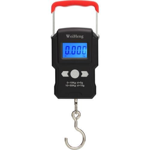 50Kg/5g LCD Digital Display Backlight Portable Hanging Hook Scale Double Accuracy Fishing Travel Mini Electronic Weighing Scale