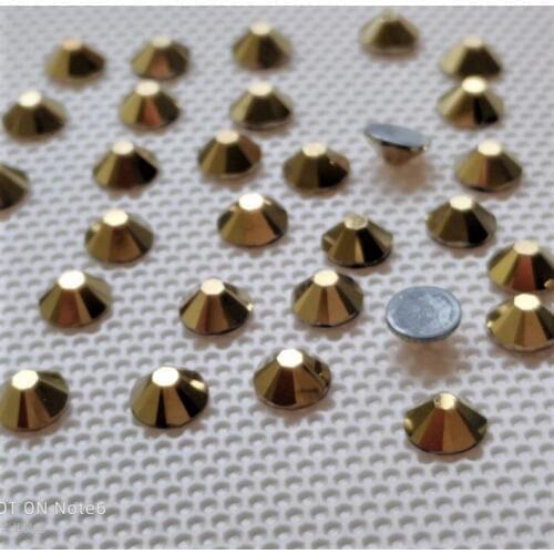 6A DMC 14 cutting facets stone hot fix gold color size ss6 ss10 ss16 ss20 ss30 ,Korea dmc rhinestone hot fix free shipping