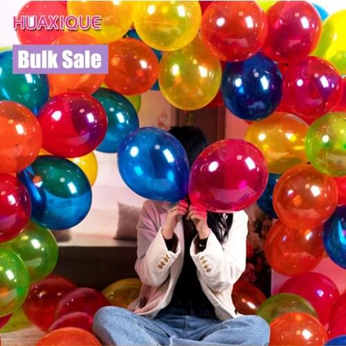 70/140 pcs Assorted Color Balloons 10 Inches Crystal Clear Balloons Rainbow Party Decors Birthday Party Supplies Wholesale Bulk