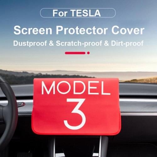 Model3 Accessories For Tesla Model 3 2021 Letter Sleeve Slip On Sunshade Screen Protector Dust Cover Tesla Model 2017-2019 Three