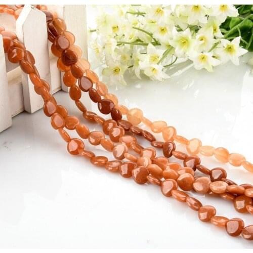 Orange Aventurine 10MM Heart Pair of Abundance Stones Unique Quartz Love Romance Second Chakra Healing