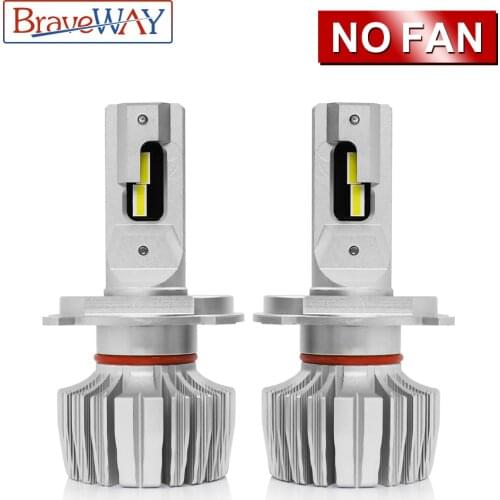 BraveWAY [New Technology] 12V 24V LED Headlight Bulbs for Car/Truck H7 LED Car Lights H1 H4 LED Canbus 55W 6000K 20000LM Fanless