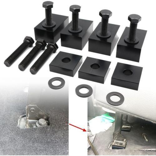 Black Rear Seat Support Recline Spacer Kit for 07-17 Jeep Wrangler JK JK Unlimited 4-Door Accessories Rear Seat Recline Kit